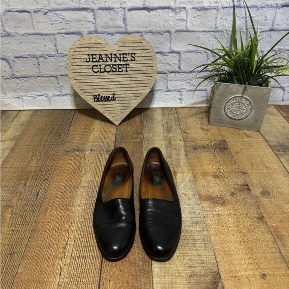 Zelli Mens Size 10 N Leather Black Loafers Shoes Hand Crafted in Italy - Picture 8 of 16